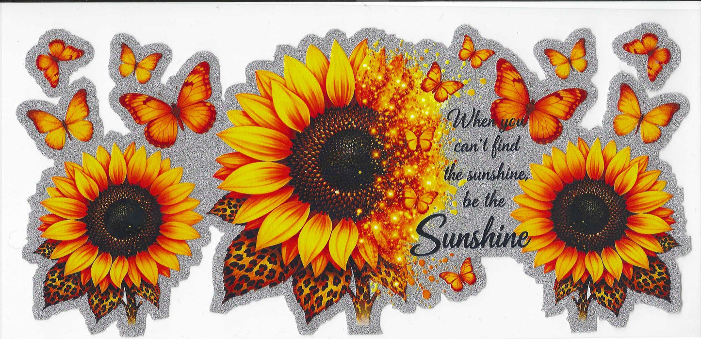 You are My Sunshine Sunflower 16oz Glitter