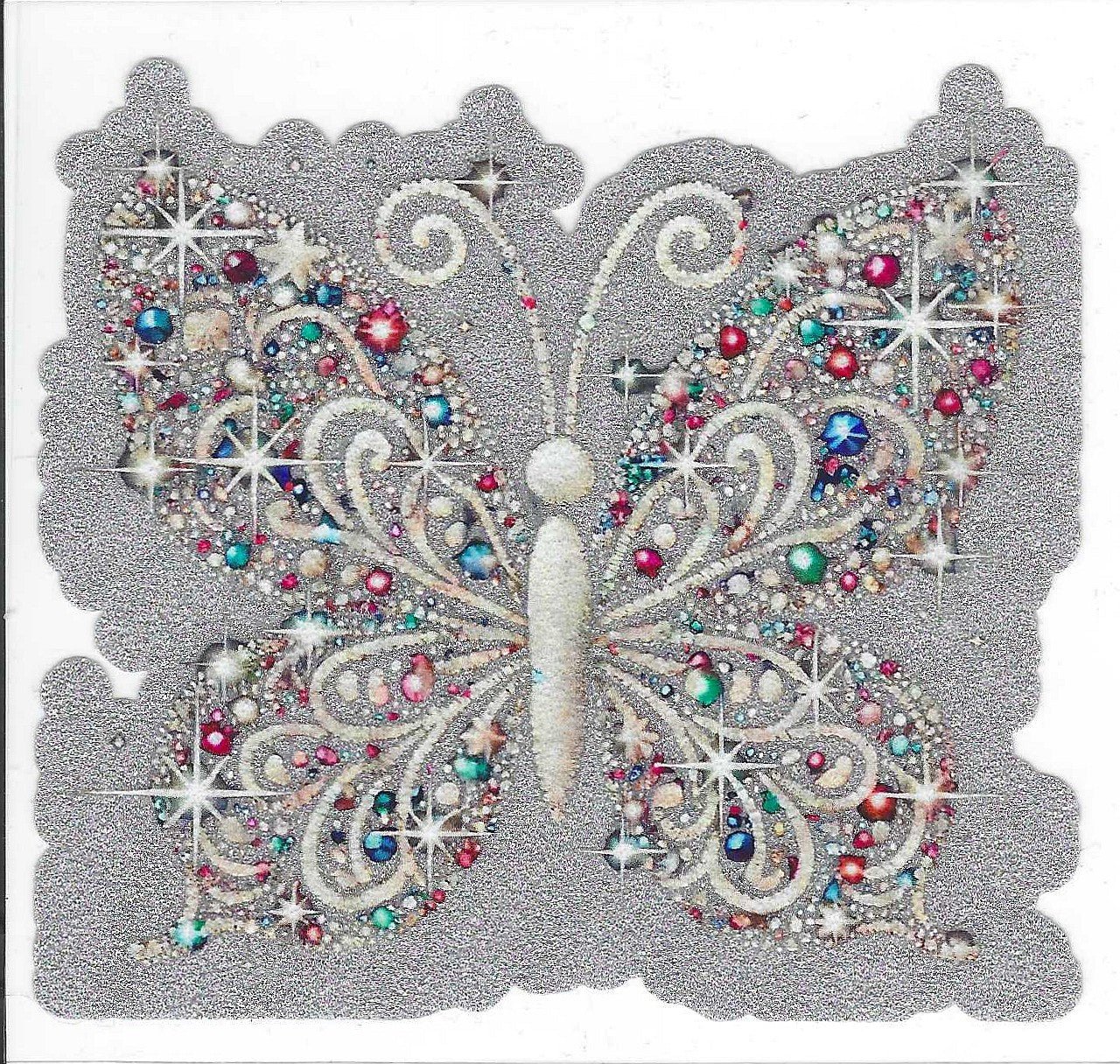 Jeweled Butterfly Glitter Decal