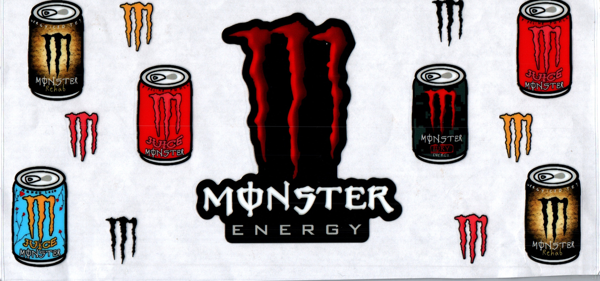 16oz brown red blue monster energy 203