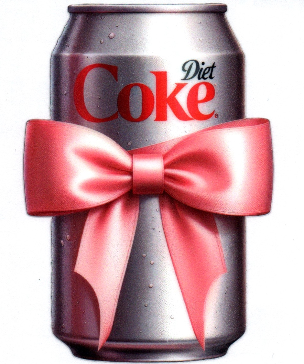 Diet Coke Can w/bow Logo 20 Single Decal