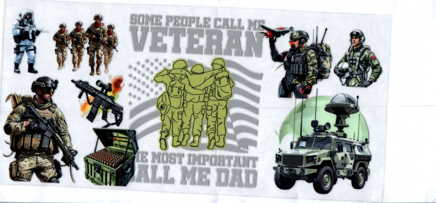 16 oz Veteran Dad Military 20