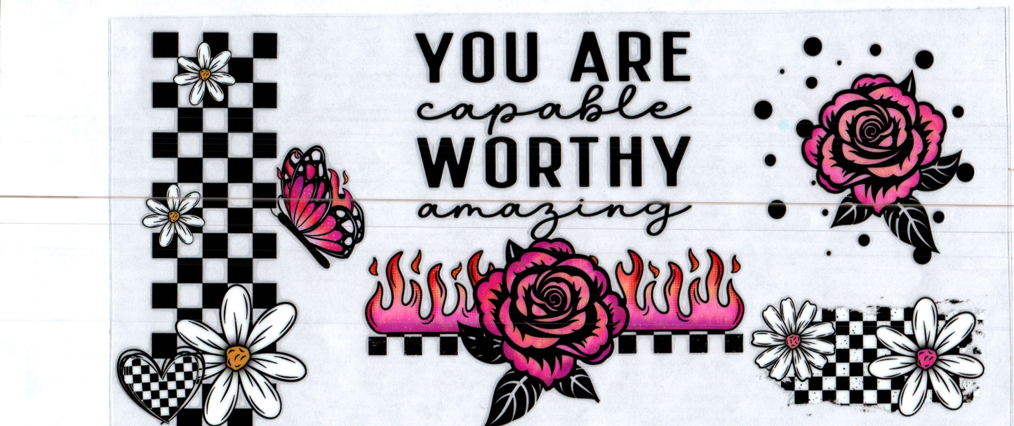 16 oz You are capable worthy amazing 20