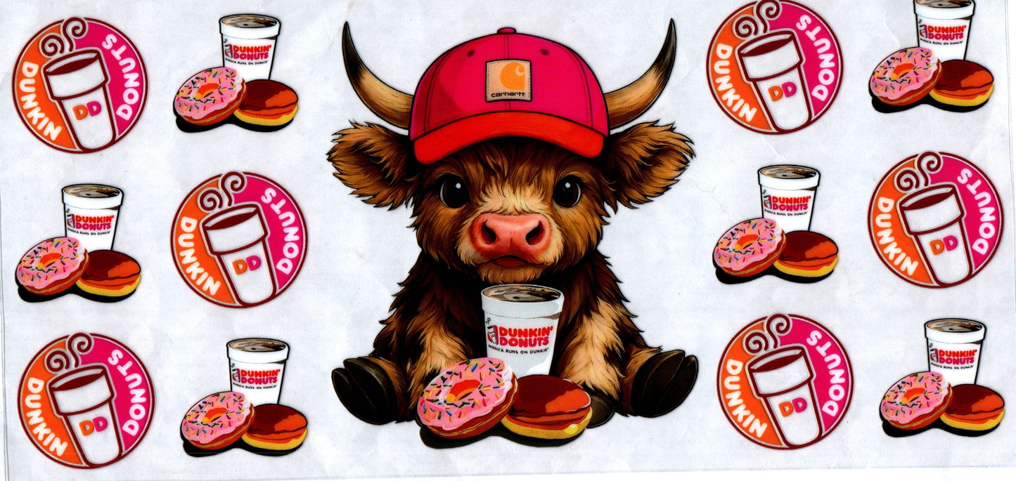16 oz DD boy cow w/donuts & coffee w/Chartt hat 209