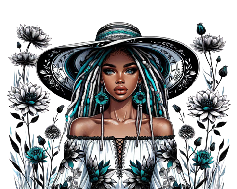 FLOWER GIRL W HAT 20oz UVDTF - POD RA-110