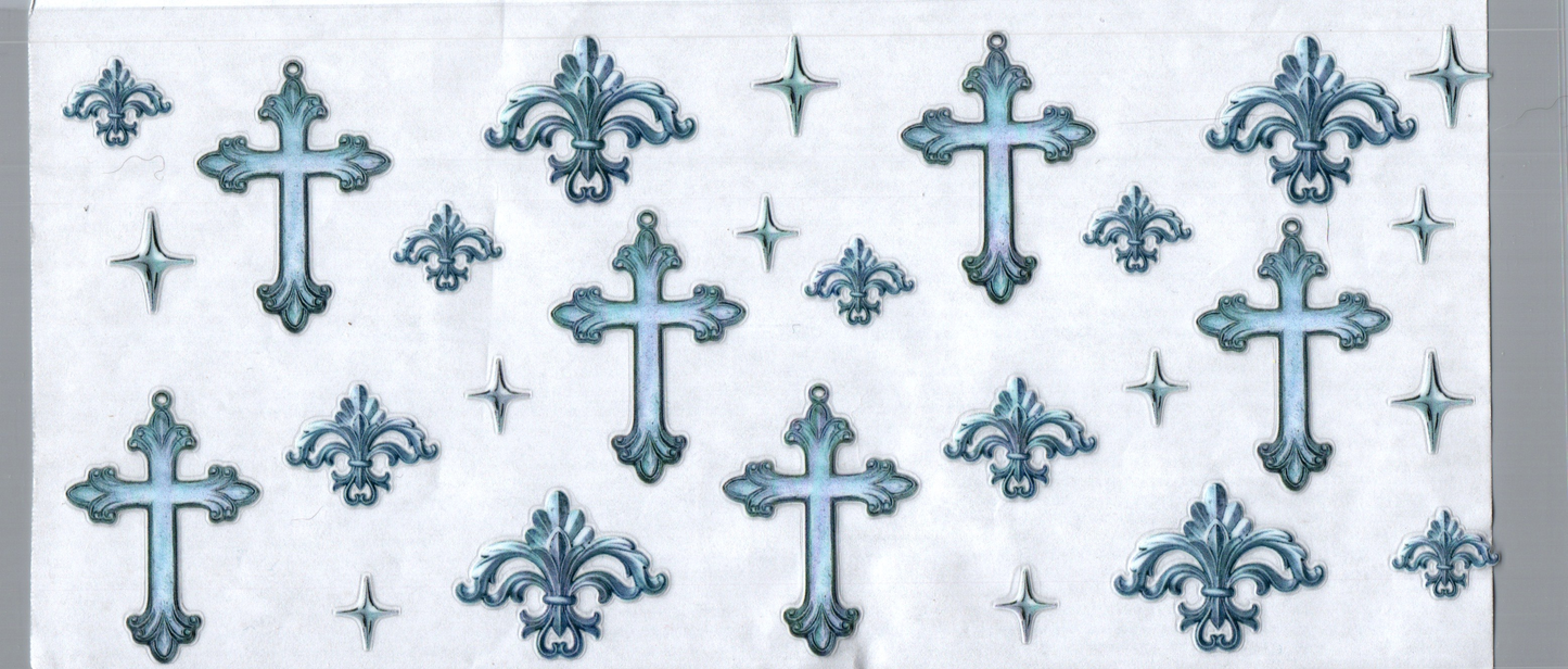 16oz Light Blue Cross Faith 21