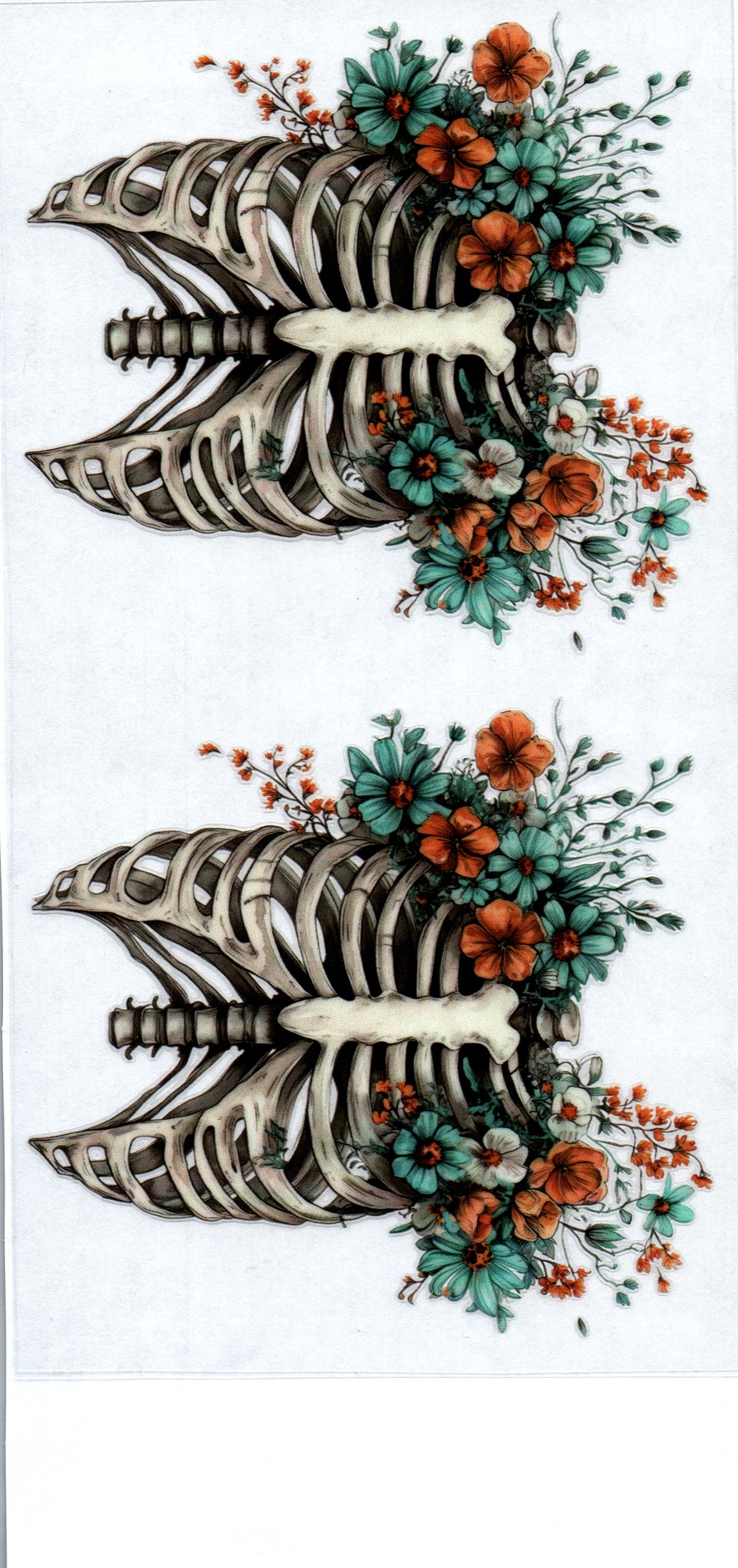 RIB CAGE FLOWERS DECALS