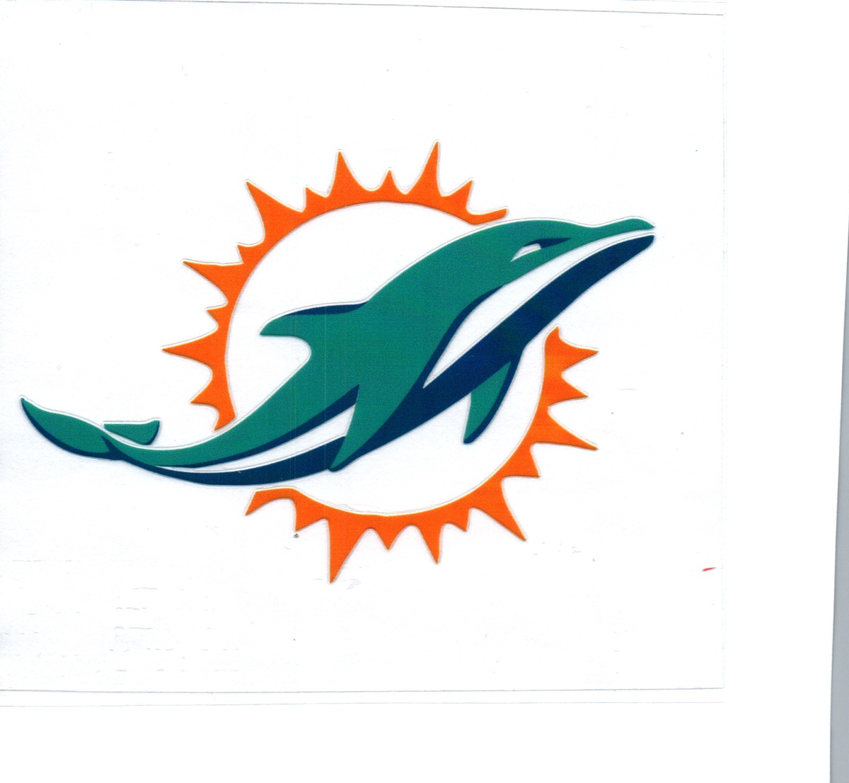 dolphins Single Decal football 21