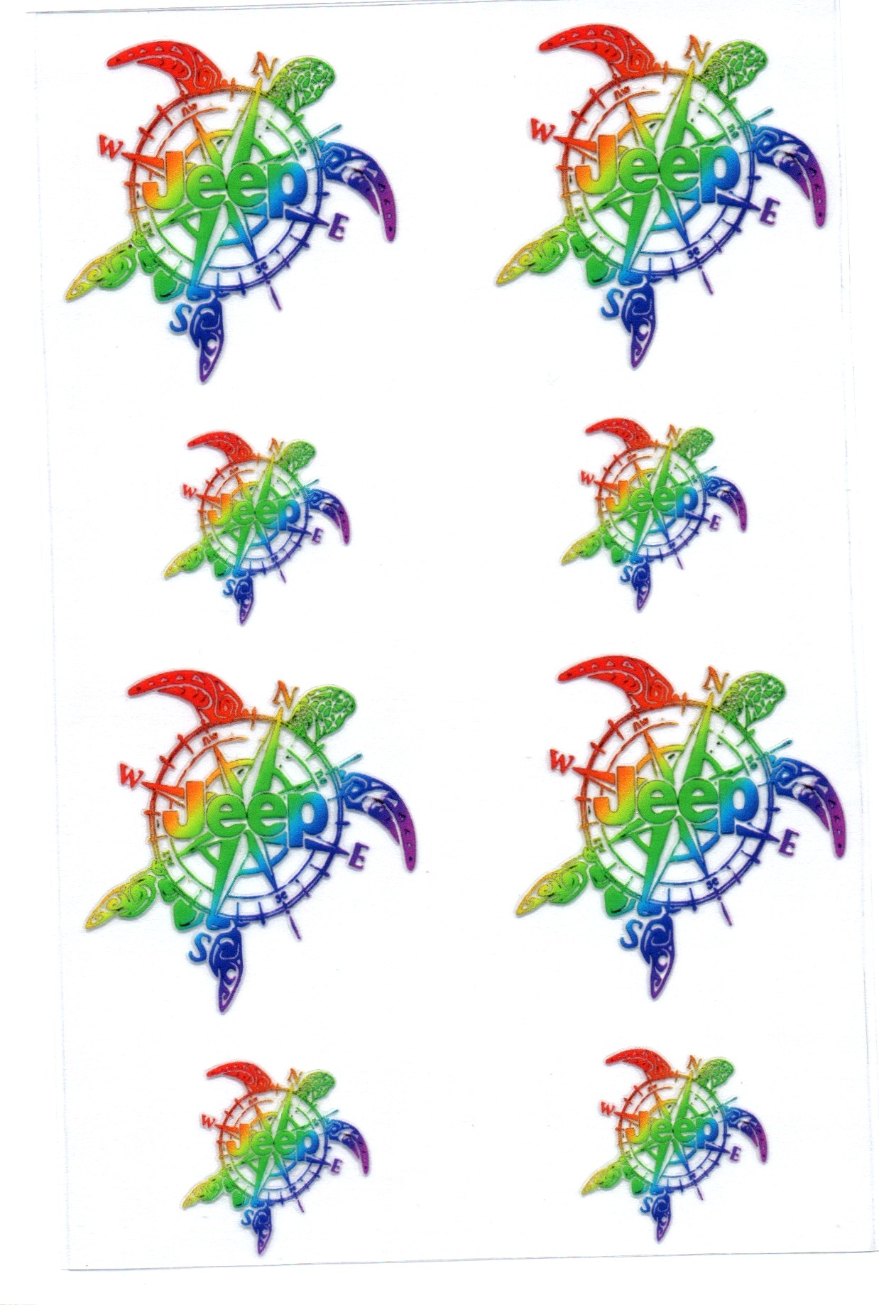 Jeep Rainbow Turtle w/compass Stanley Key Chain Wrap Double 21