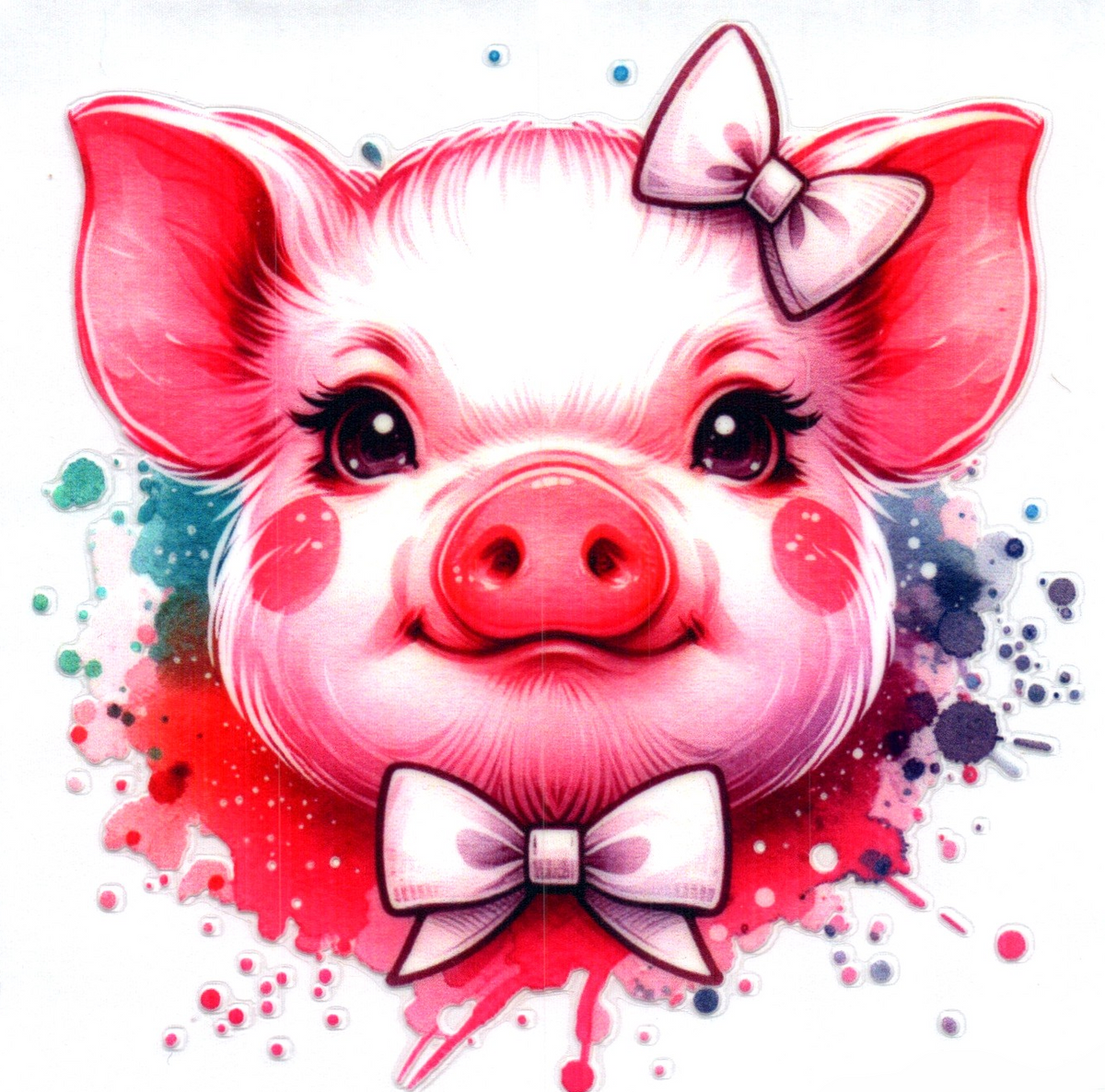 Pink Piggy Single Decal 22