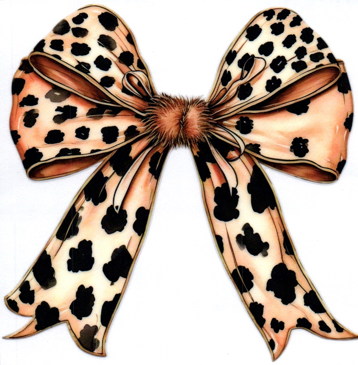 Leopard Bow Single Decal 22