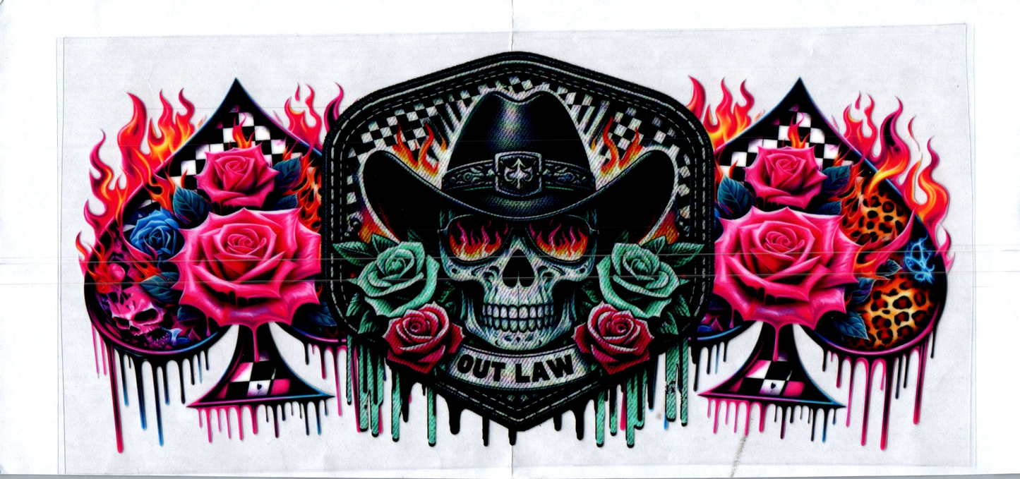 16 oz Skull out law western 2