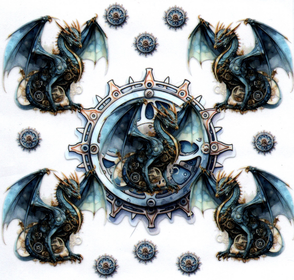 Steam Punk Dragons Single Decal 23