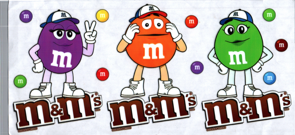 16oz purple orange green m&m 243