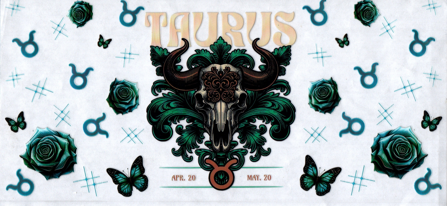 16oz Zodiac Skull Taurus 25