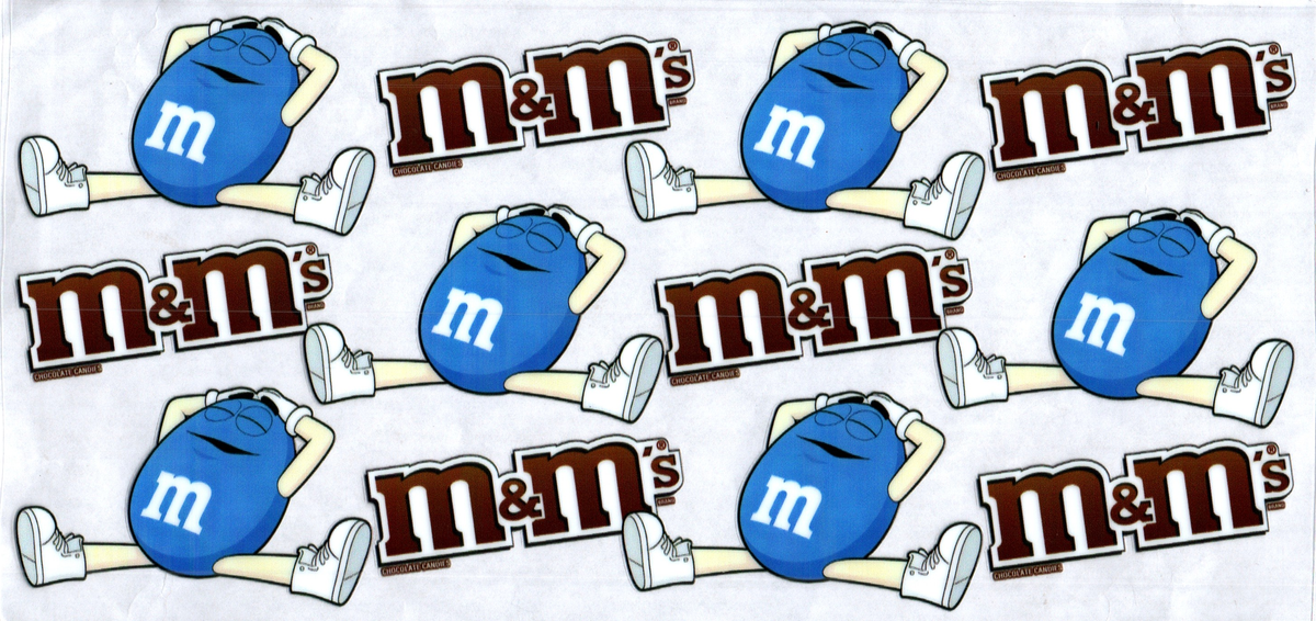 16oz blue stretching m&ms 250