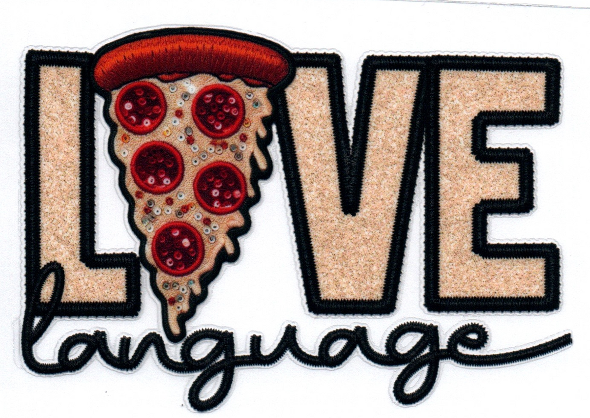 Love language Pizza Logo 2 Single Decal