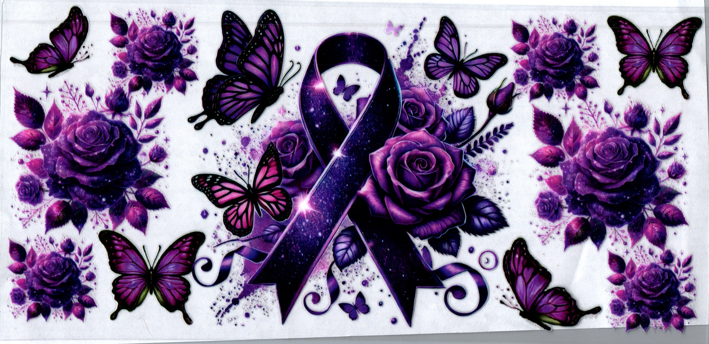 16 oz Purple Awareness Ribbon 2