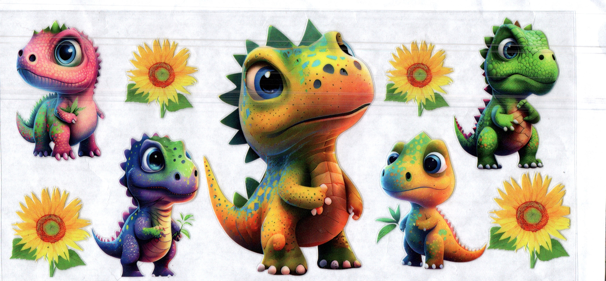 16 oz baby dinosaurs sunflowers misc 270