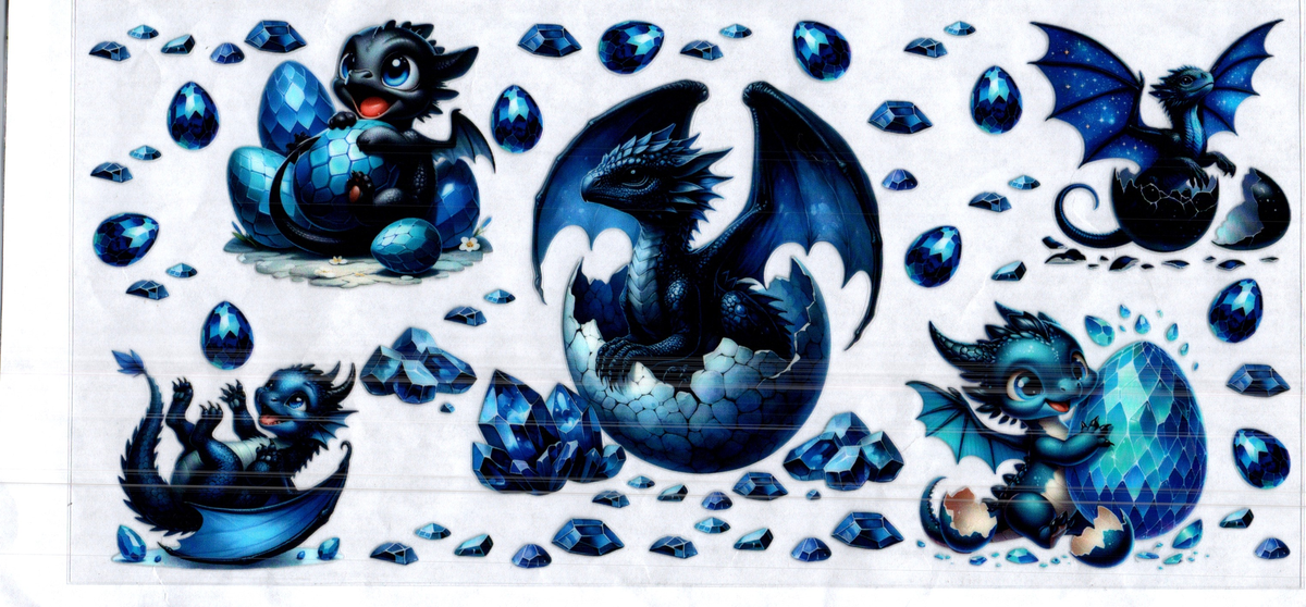 16 oz 5 blue dragons on crystal jewels misc 280