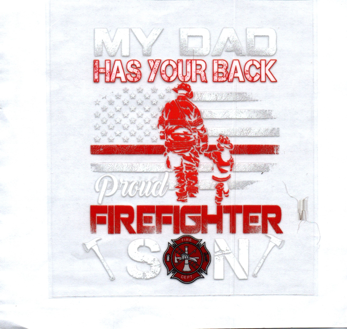 Proud Firefighter Son Decal