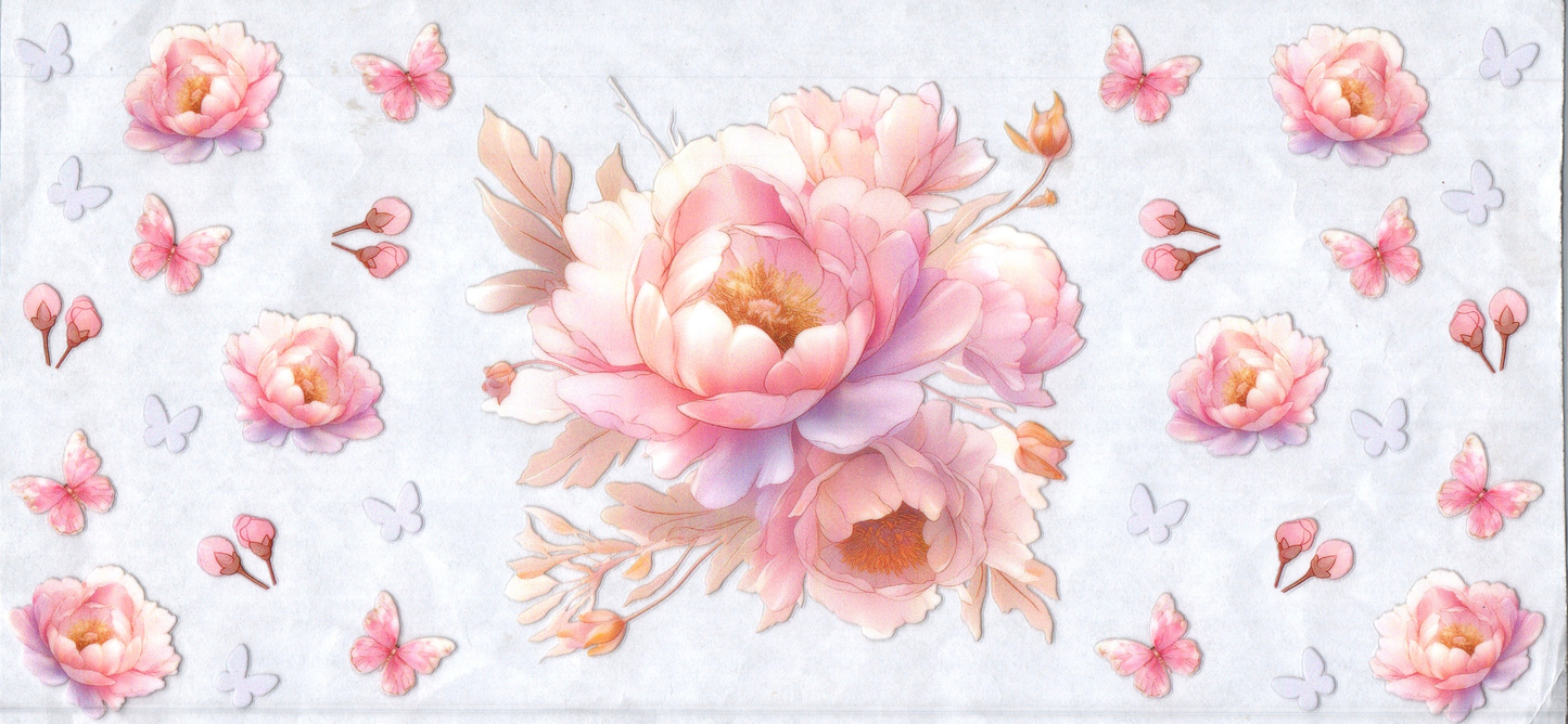 16oz Butterflies And Pink Flowers 29