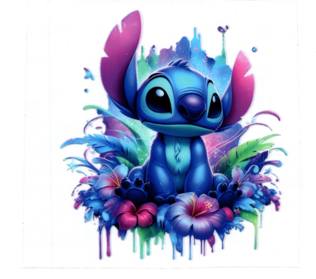 blue guy melting flowers DECALS 29