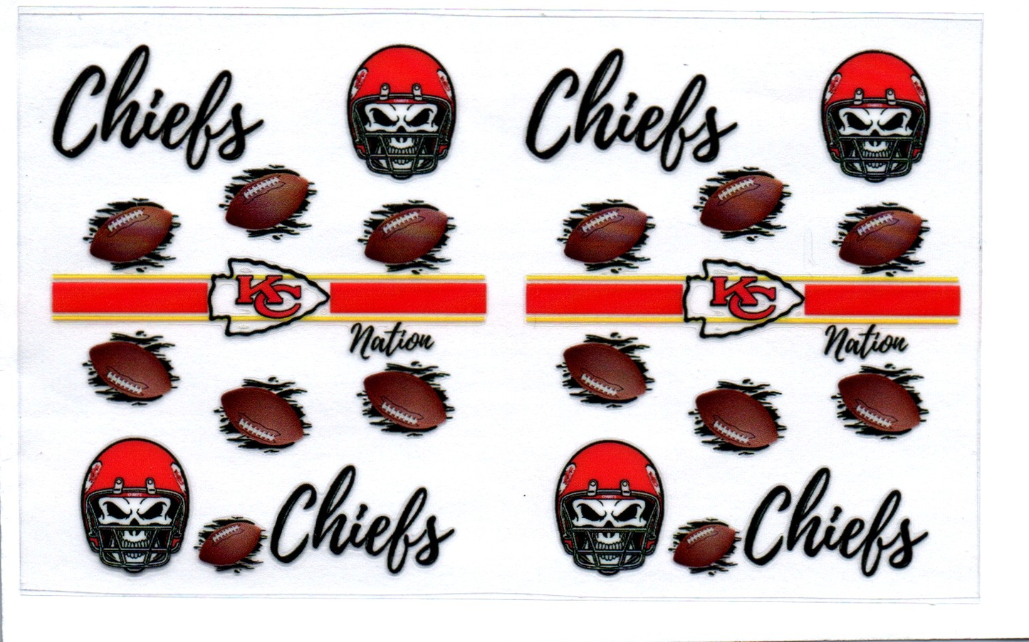 KC Chiefs Football 2 Spray Bottle Wrap 29