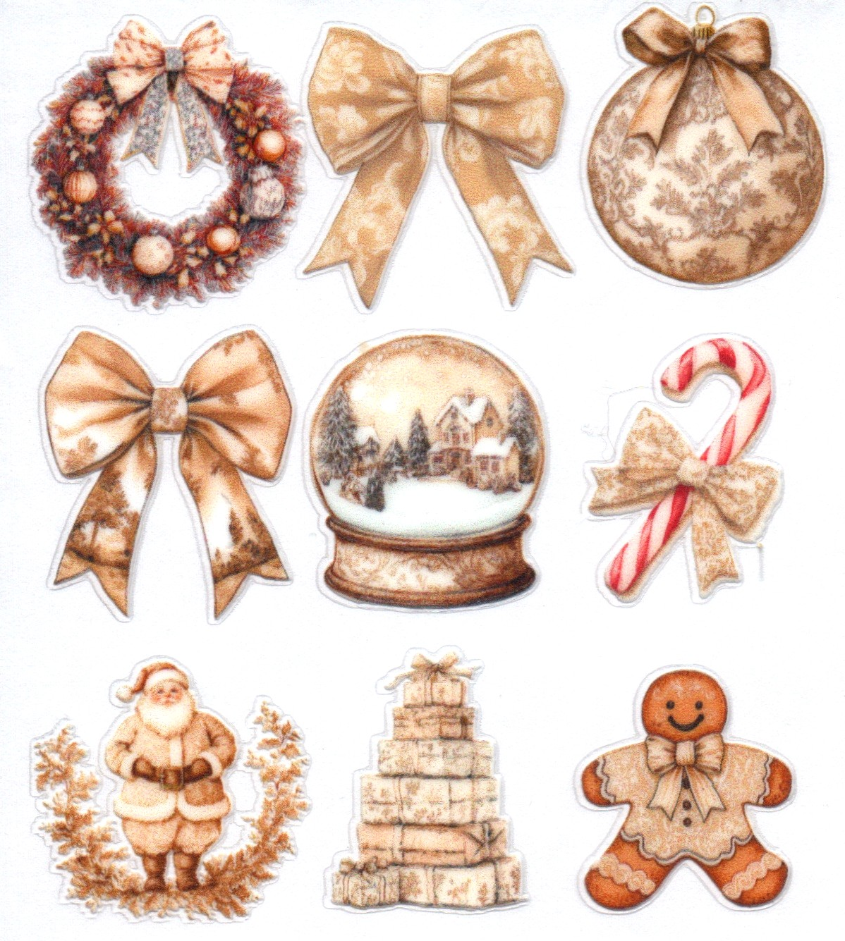 Gold Christmas Decorations Christmas Single Decal