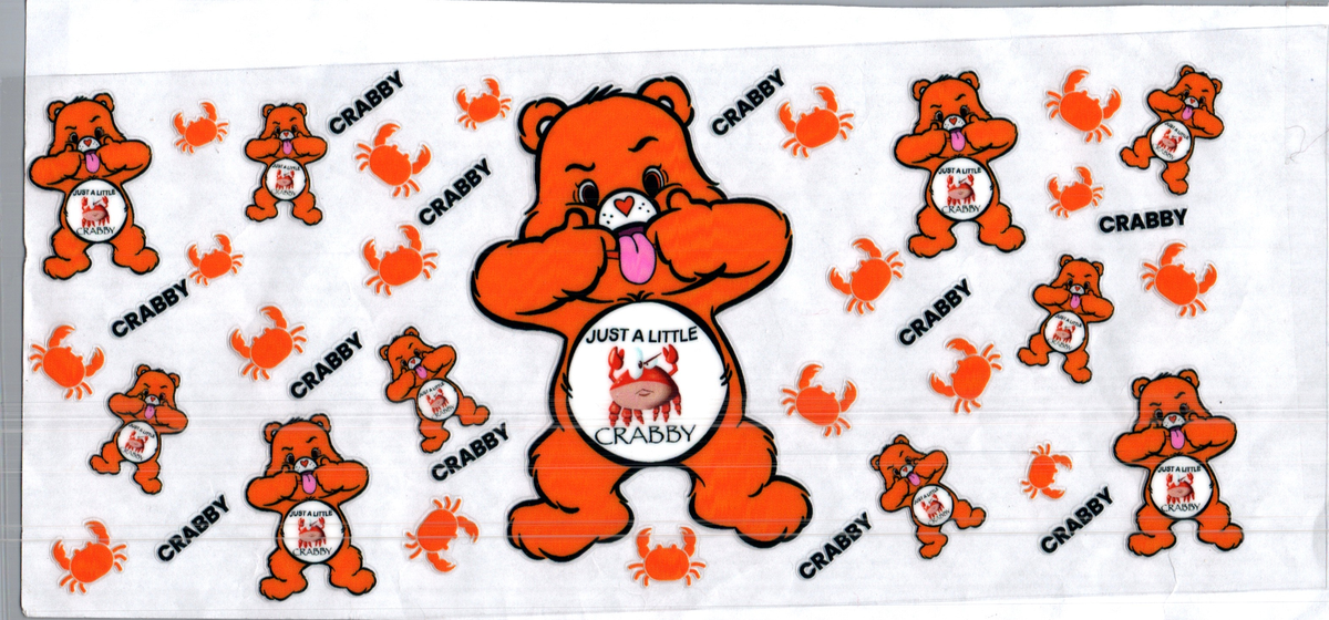 16 oz just a little crabby bear misc 294