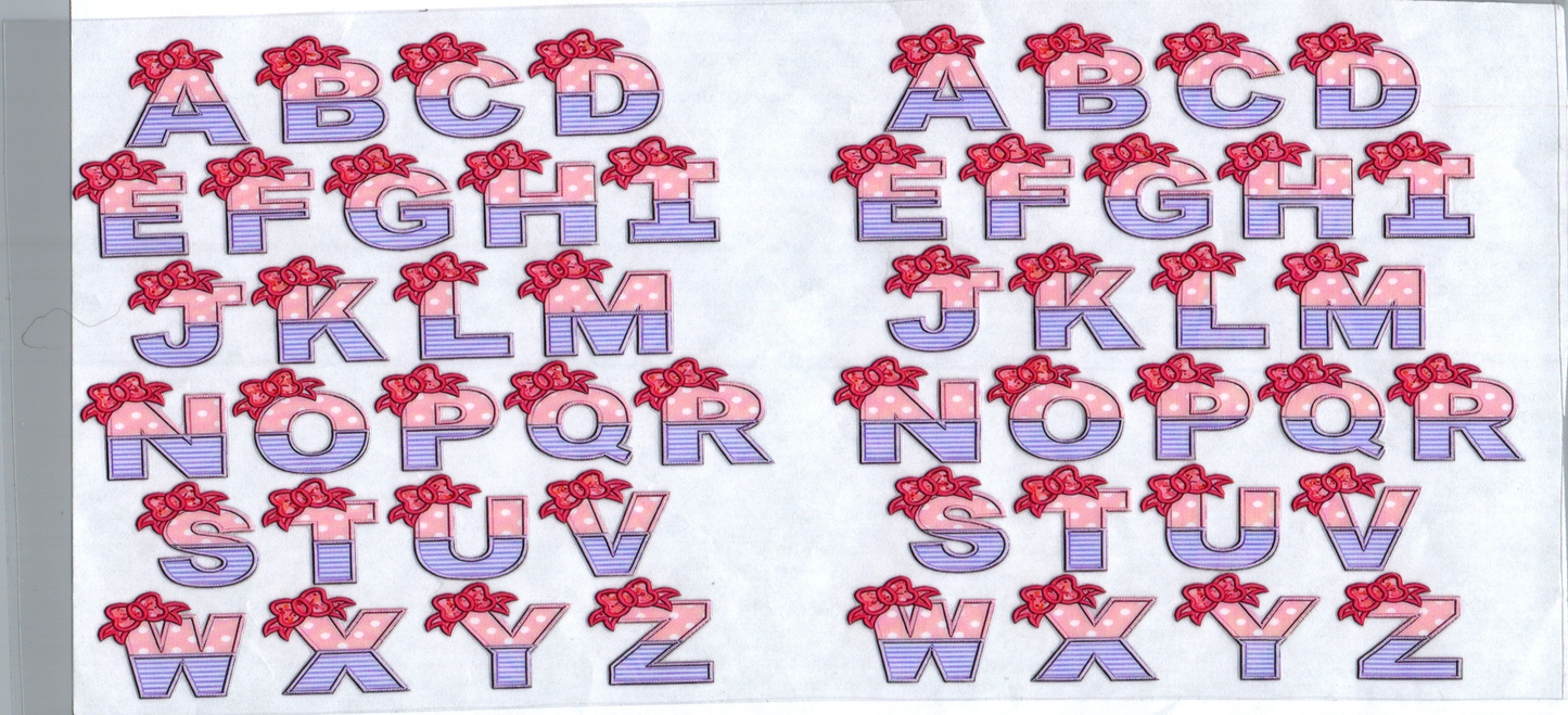 16 oz Pink/Purple w/bow Letters 30