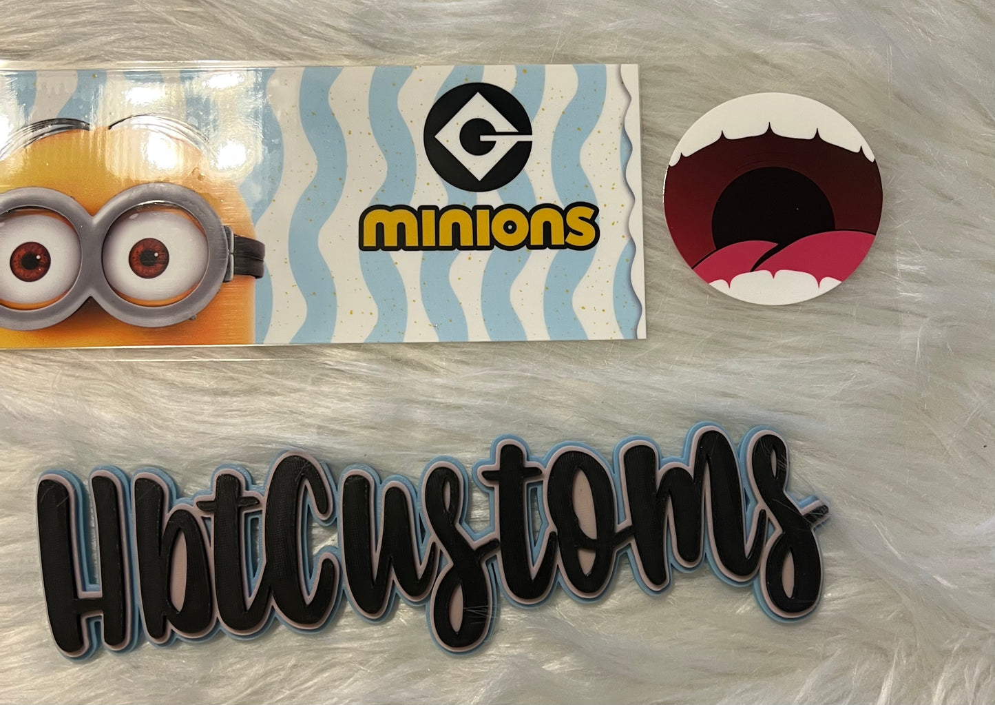 Minion 11oz coffee cup wrap w/bottom