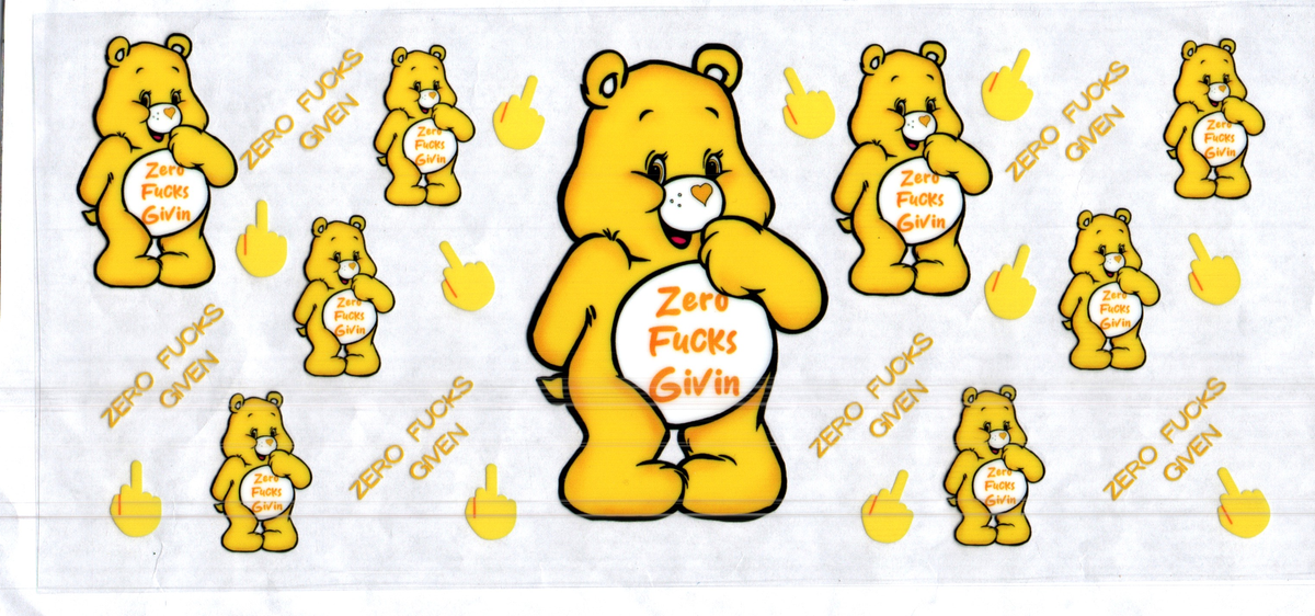 16 oz zero f***s givin bear misc 310