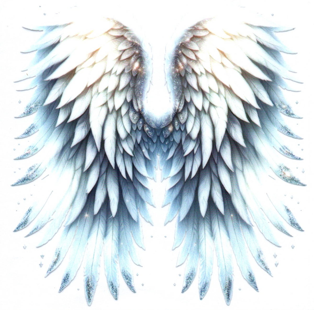 blue/white wings Single Decal 3