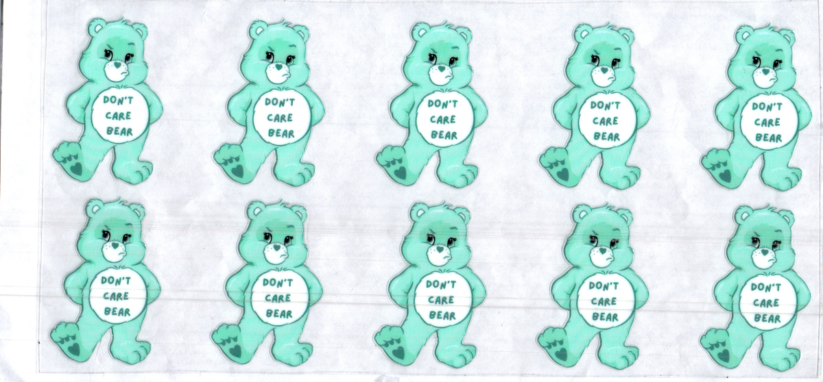 16 oz don't care bear misc 315