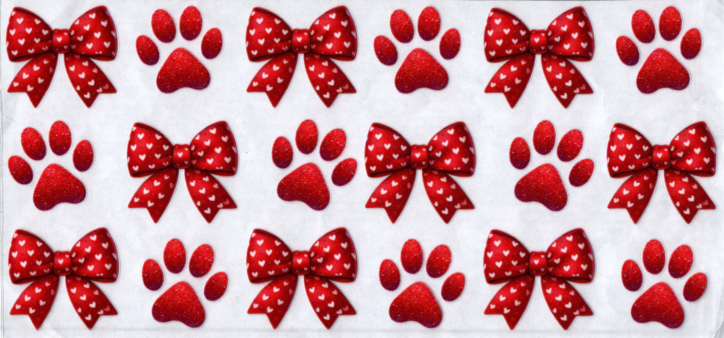 16oz Paws & Bows Red 32