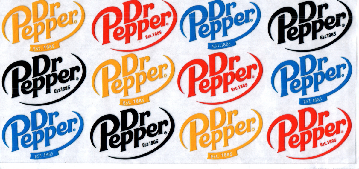 16oz multi color logo dr pepper 322