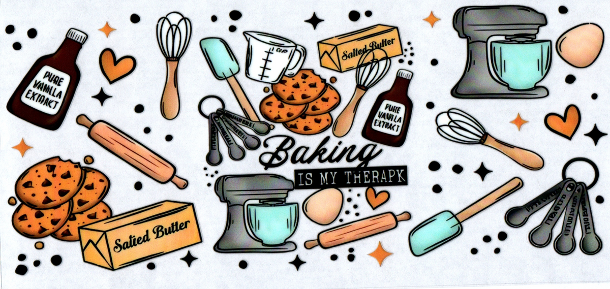 16 oz baking is my therapy 32