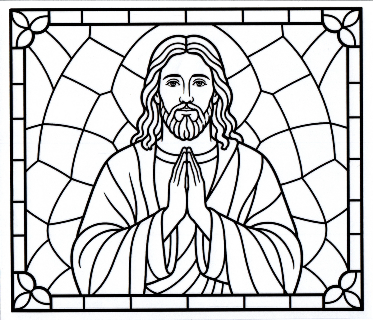 Jesus stained glass 20oz 3
