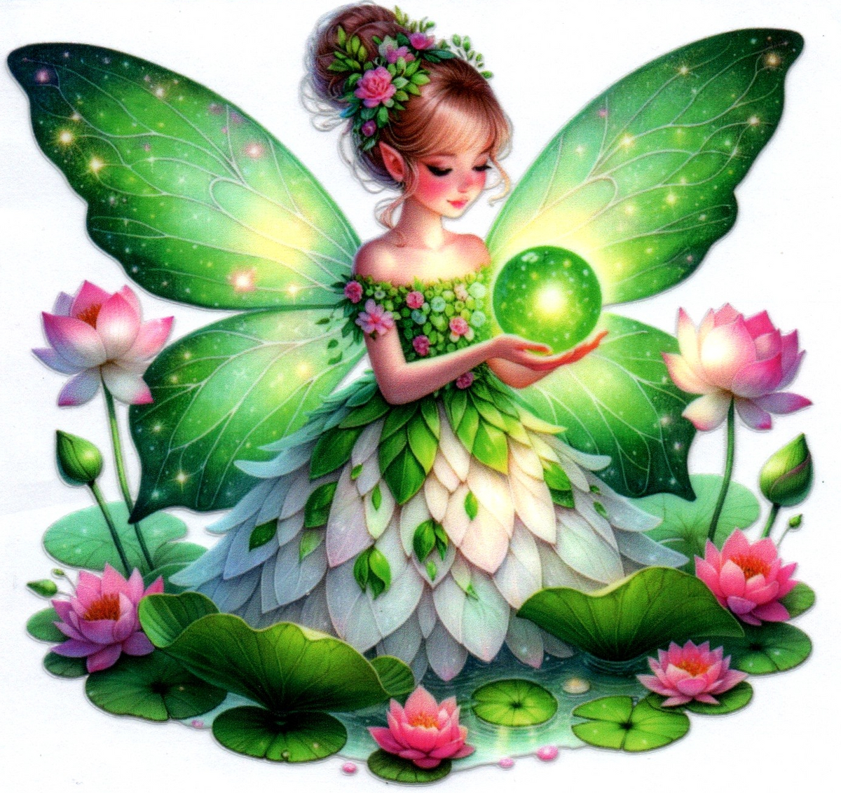 green fairy Single Decal 3