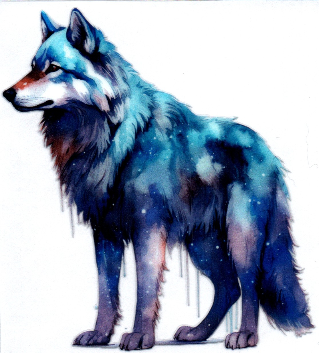 Blue Wolf Single Decal 3