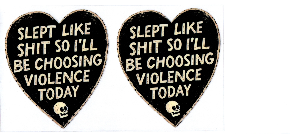 SLEPT LIKE SHIT DECALS