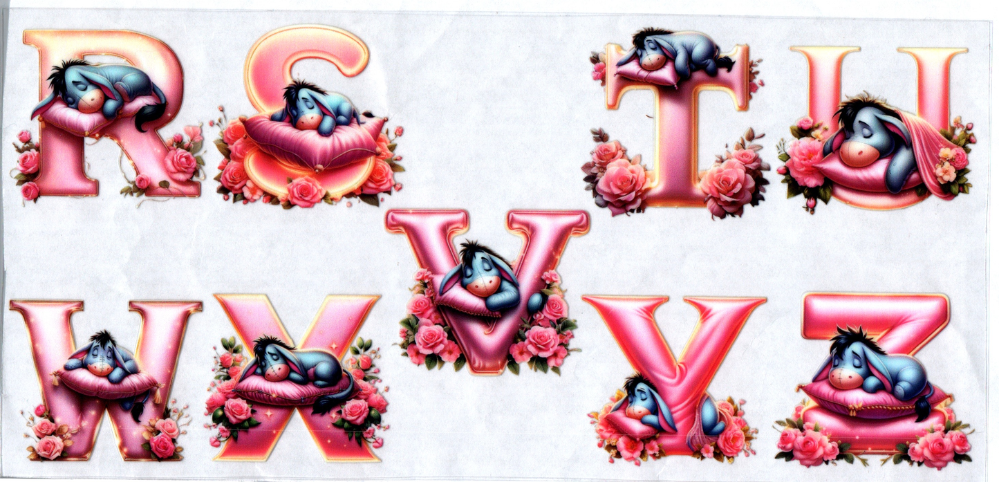 Donkey Pink Letters 16oz 3 pieces