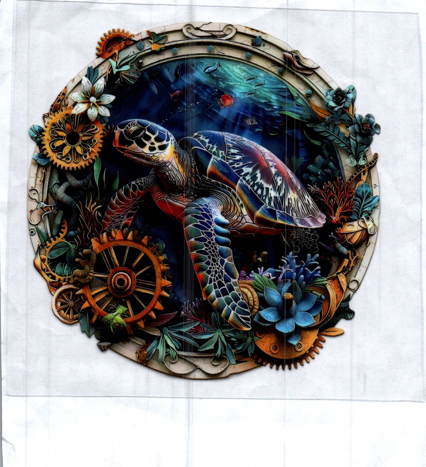 Steampunk Sea Turtle Decal