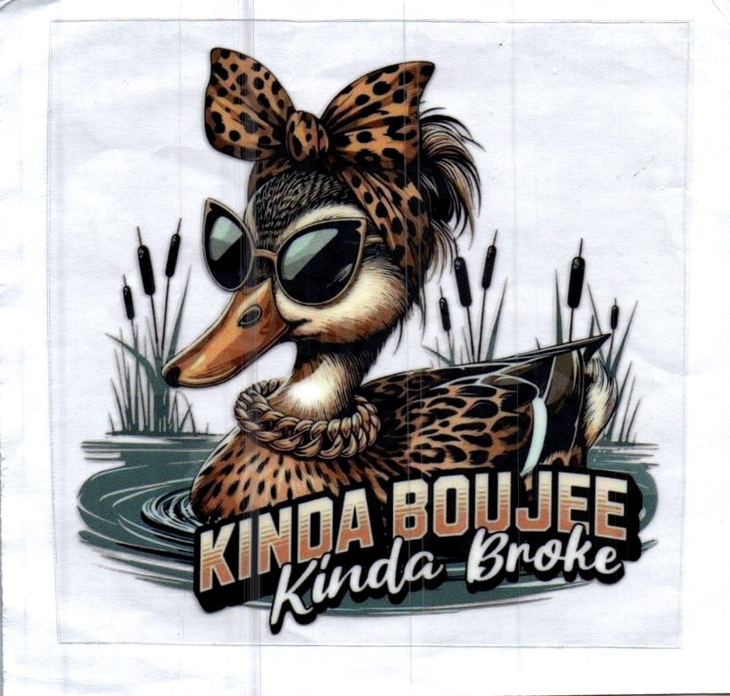Kinda Boujee Kinda Broke Duck Decal