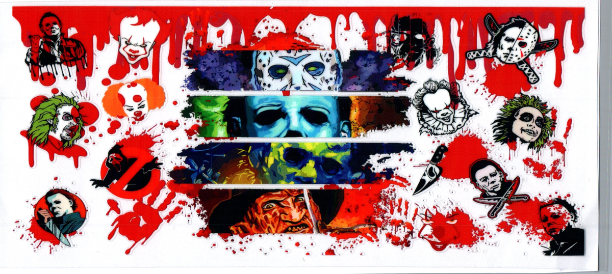 Strips with Horror Guys and blood drip Horror 36