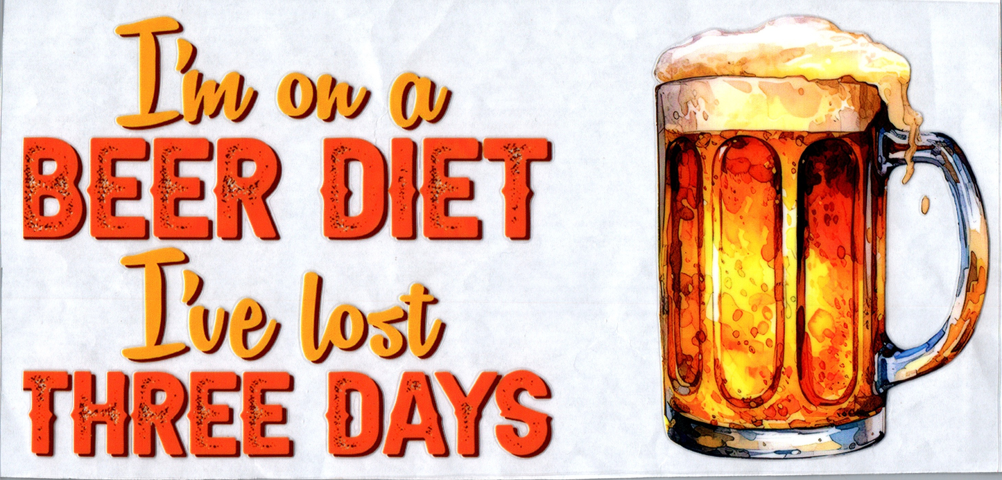 16 oz I'm on a diet I've lost three days Alcohol 39