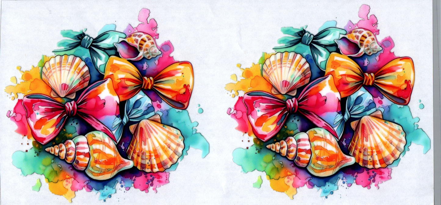 16 oz Bows & Shells Sea Life 39 2 Decals