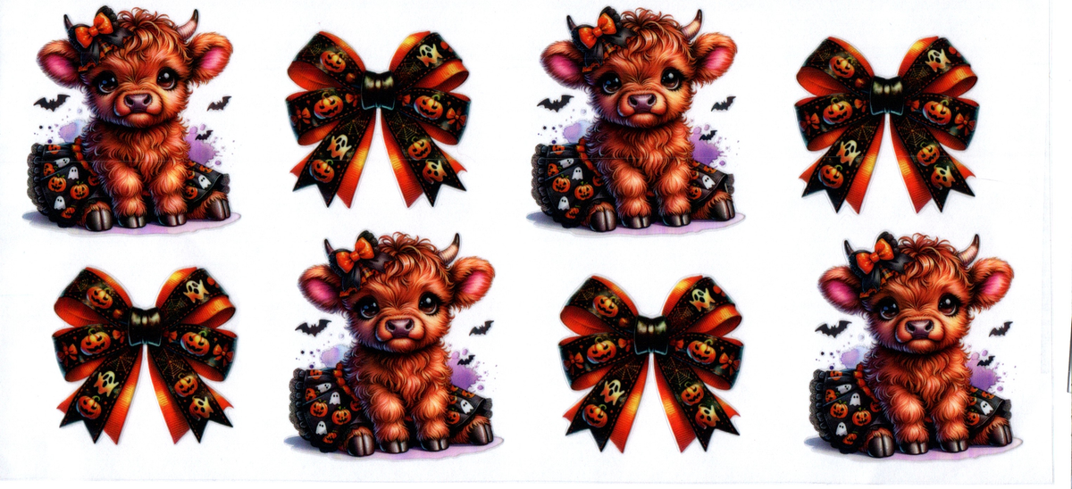 16oz highland cows pumpkin ghost skirts & bows halloween 39