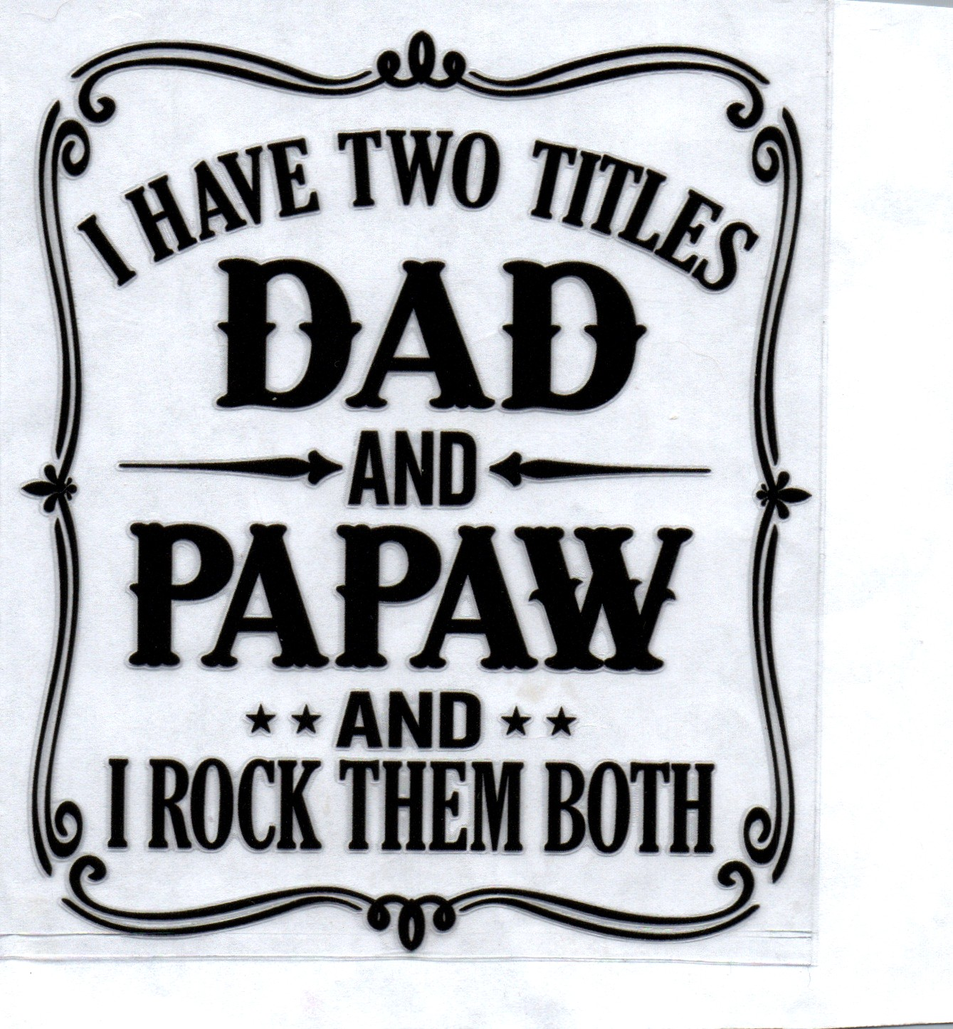 2 titles Dad & Papaw Decal 4
