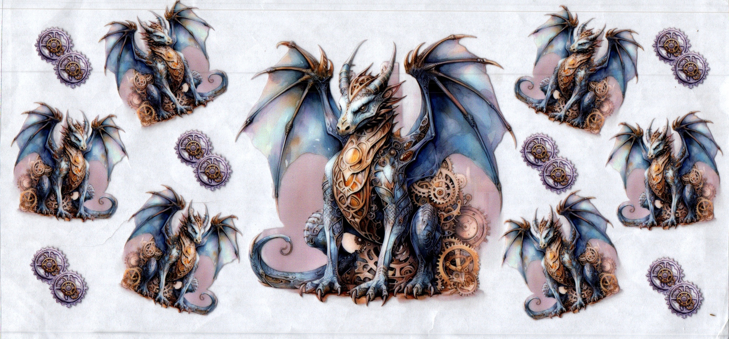 16oz Blue Dragon Steampunk 40